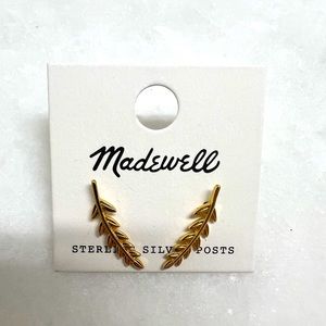 Madewell leaf crawler earrings